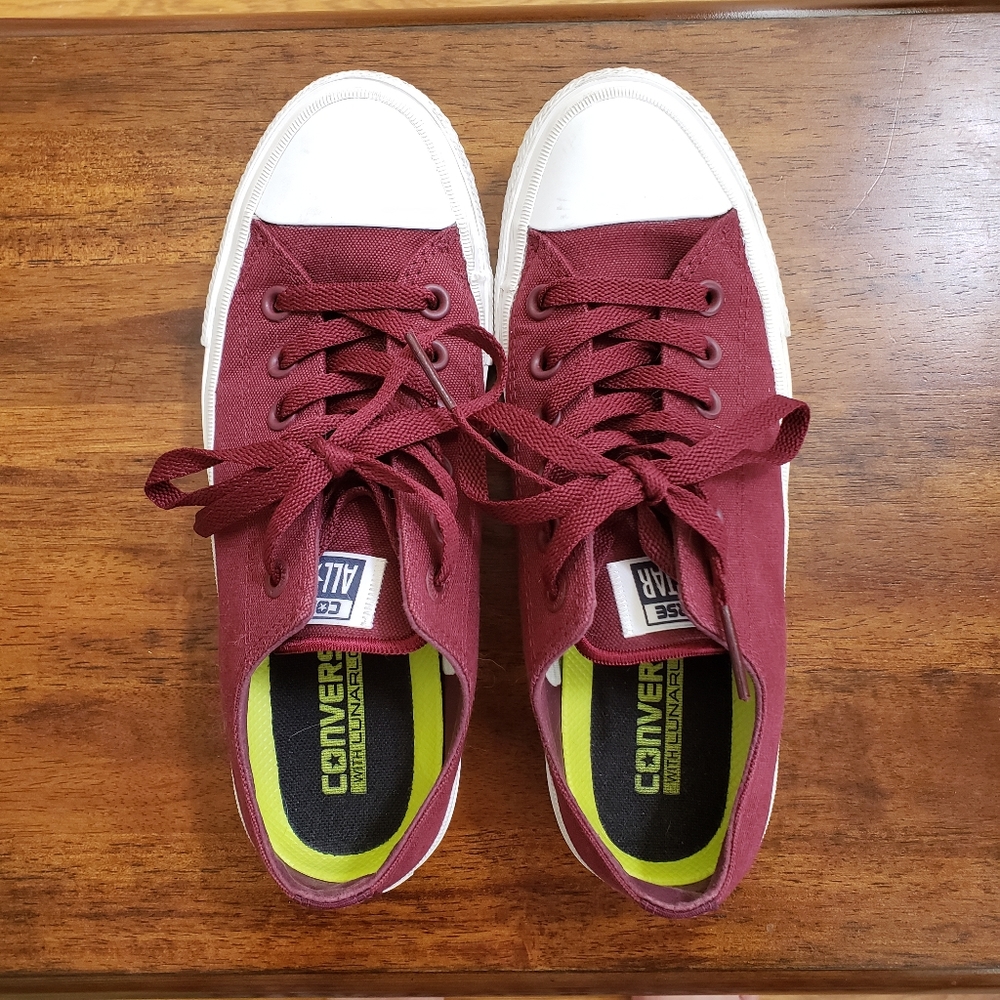 Converse Chuck Taylor All Star II Sneakers Maroon - Picture 1 of 8